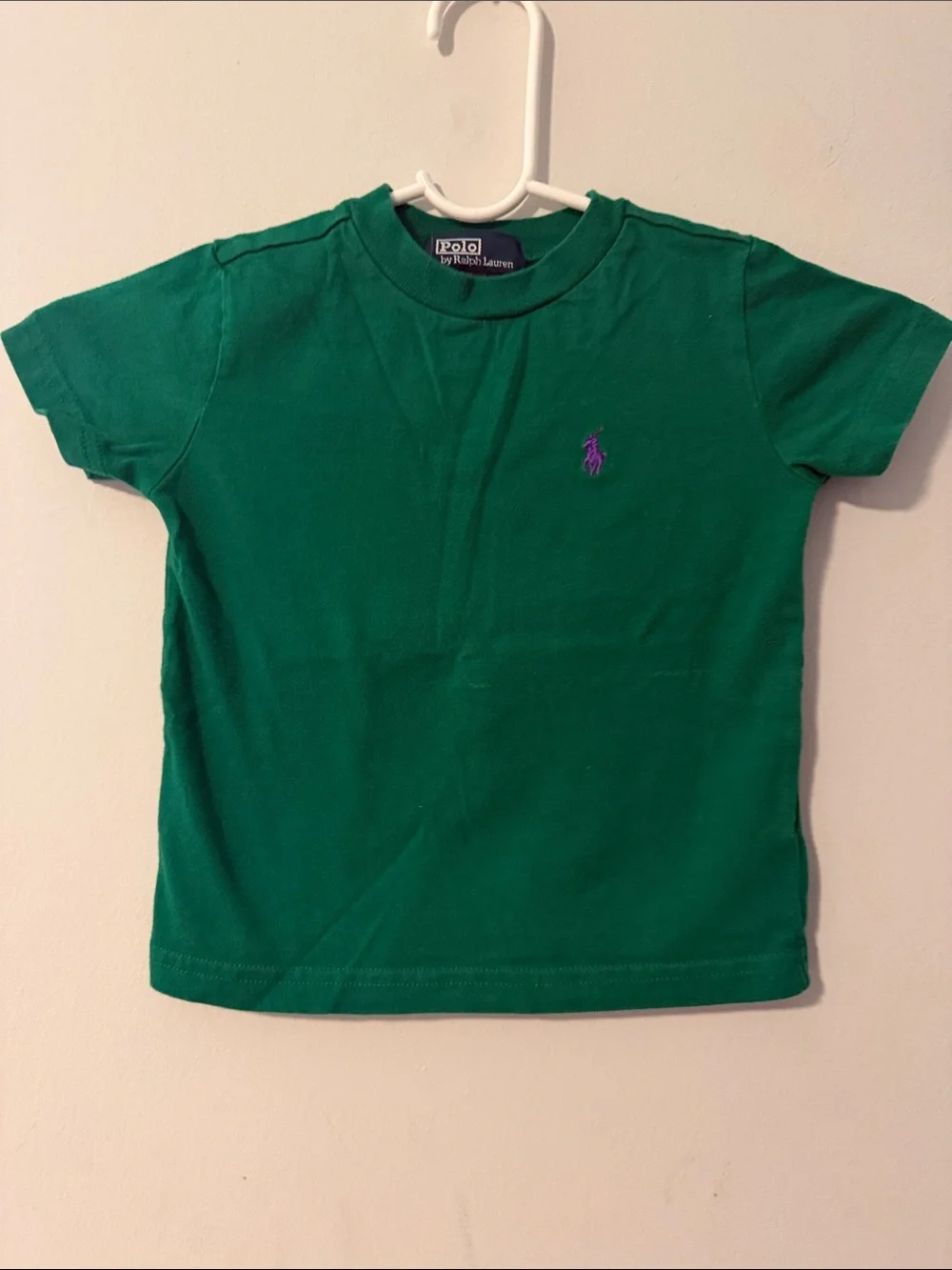 Polo by Ralph Lauren Kids Emerald Green Short-Sleeve Tee with Purple Pony